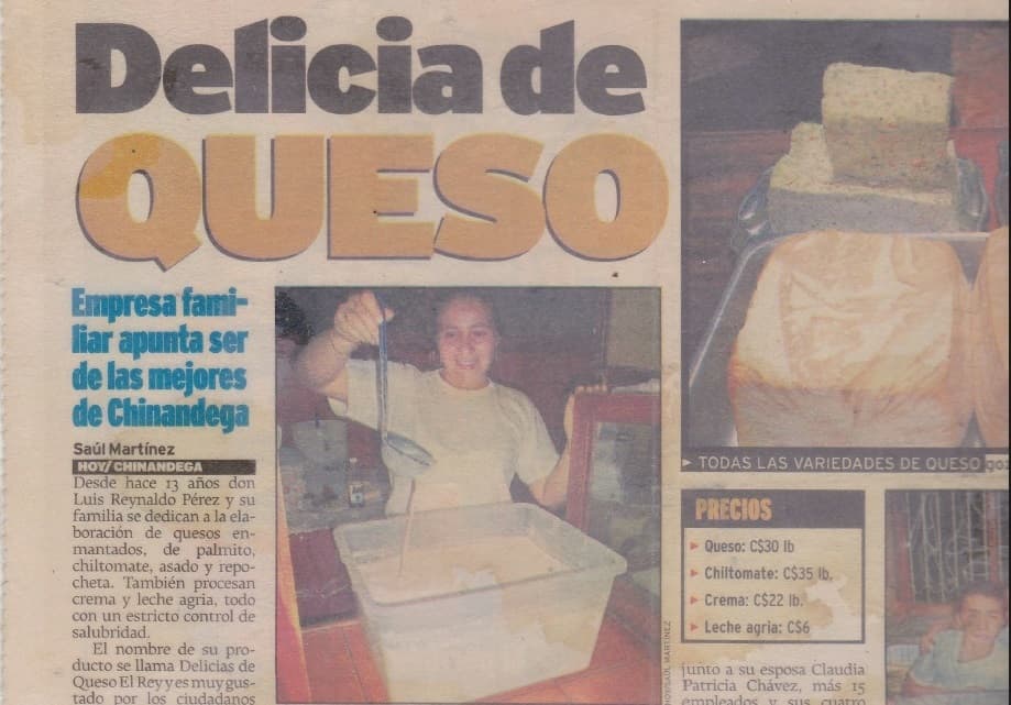 Producción artesanal de queso en Nicaragua